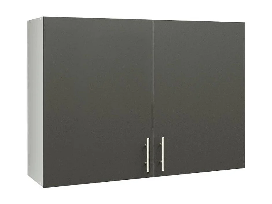 JD Greta Kitchen Wall Unit 1000mm Storage Cabinet With Doors and Shelf 100cm - Dark Grey Matt