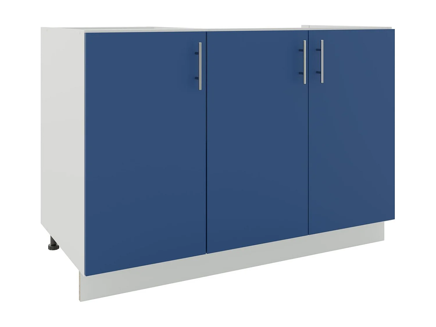 JD Greta Adjustable Legs Kitchen Sink Unit 1200mm Cabinet With Doors - Navy Blue Matt