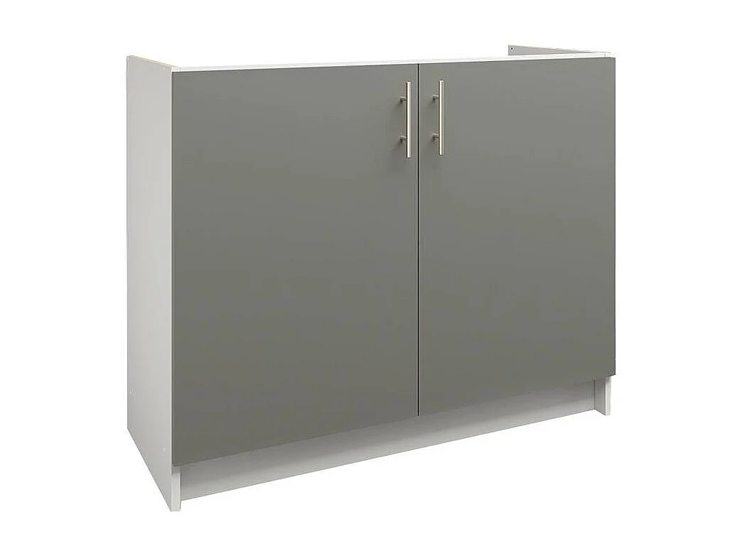 JD Greta Kitchen Base Sink Unit 1000mm Cabinet With Doors 100cm - Grey Matt
