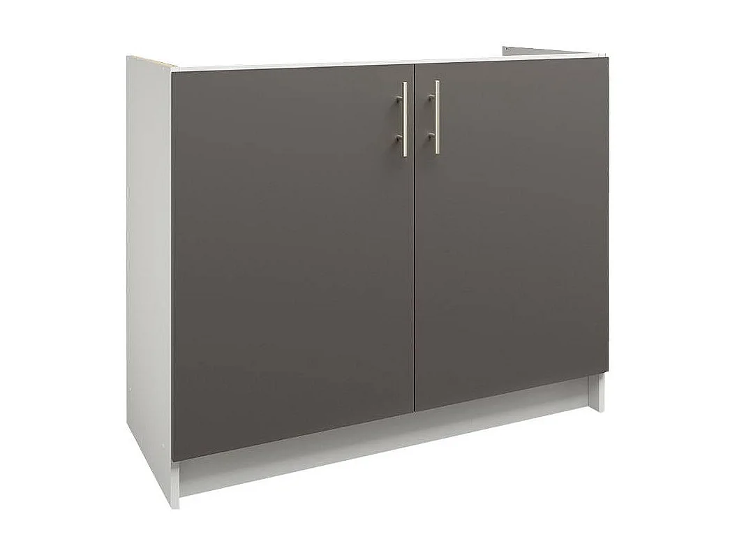 JD Greta Kitchen Base Sink Unit 1000mm Cabinet With Doors 100cm - Dark Grey Matt