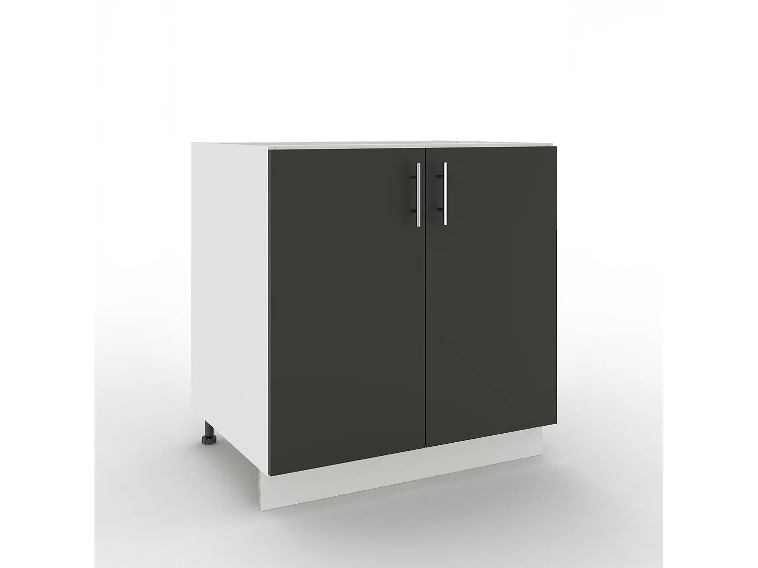 JD Greta Adjustable Legs Kitchen Base Unit 800mm Storage Cabinet With Door Shelf 80cm - Dark Grey Matt