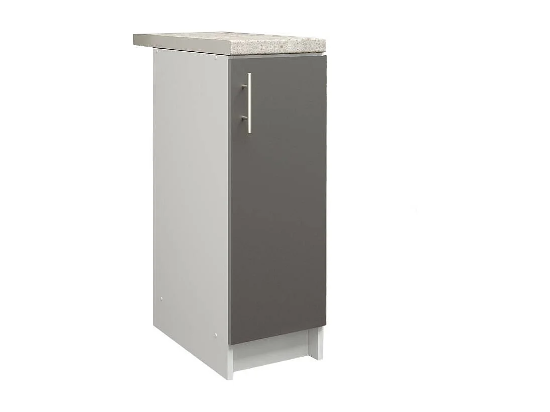 JD Greta Kitchen Base Unit 300mm Storage Cabinet With Door Shelf 30cm Dark Grey Matt with Worktop