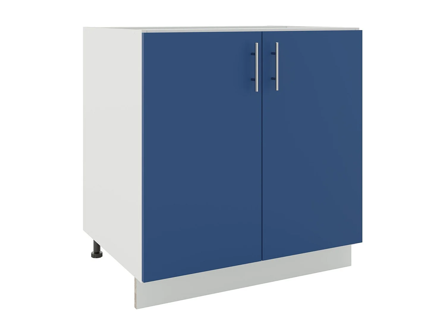 JD Greta Adjustable Legs Kitchen Base Unit 800mm Storage Cabinet With Door Shelf 80cm - Navy Blue Matt