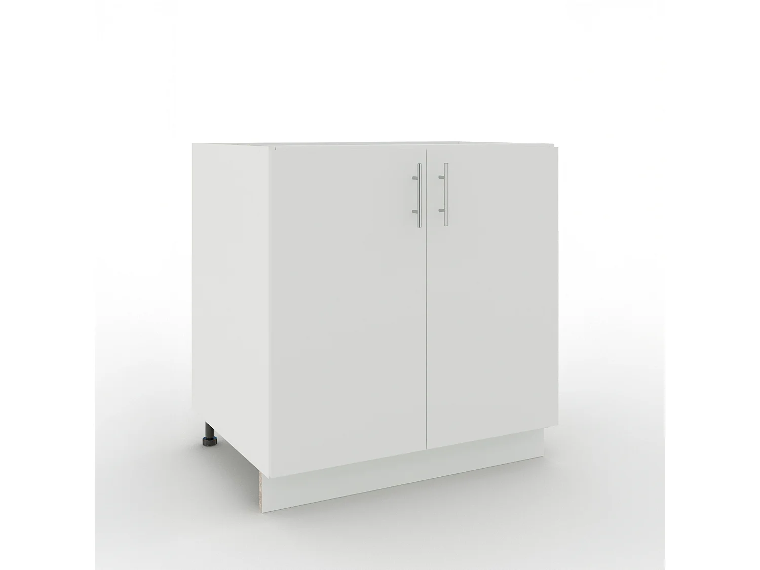 JD Greta Adjustable Legs Kitchen Sink Unit 800mm Cabinet With Doors - White Matt