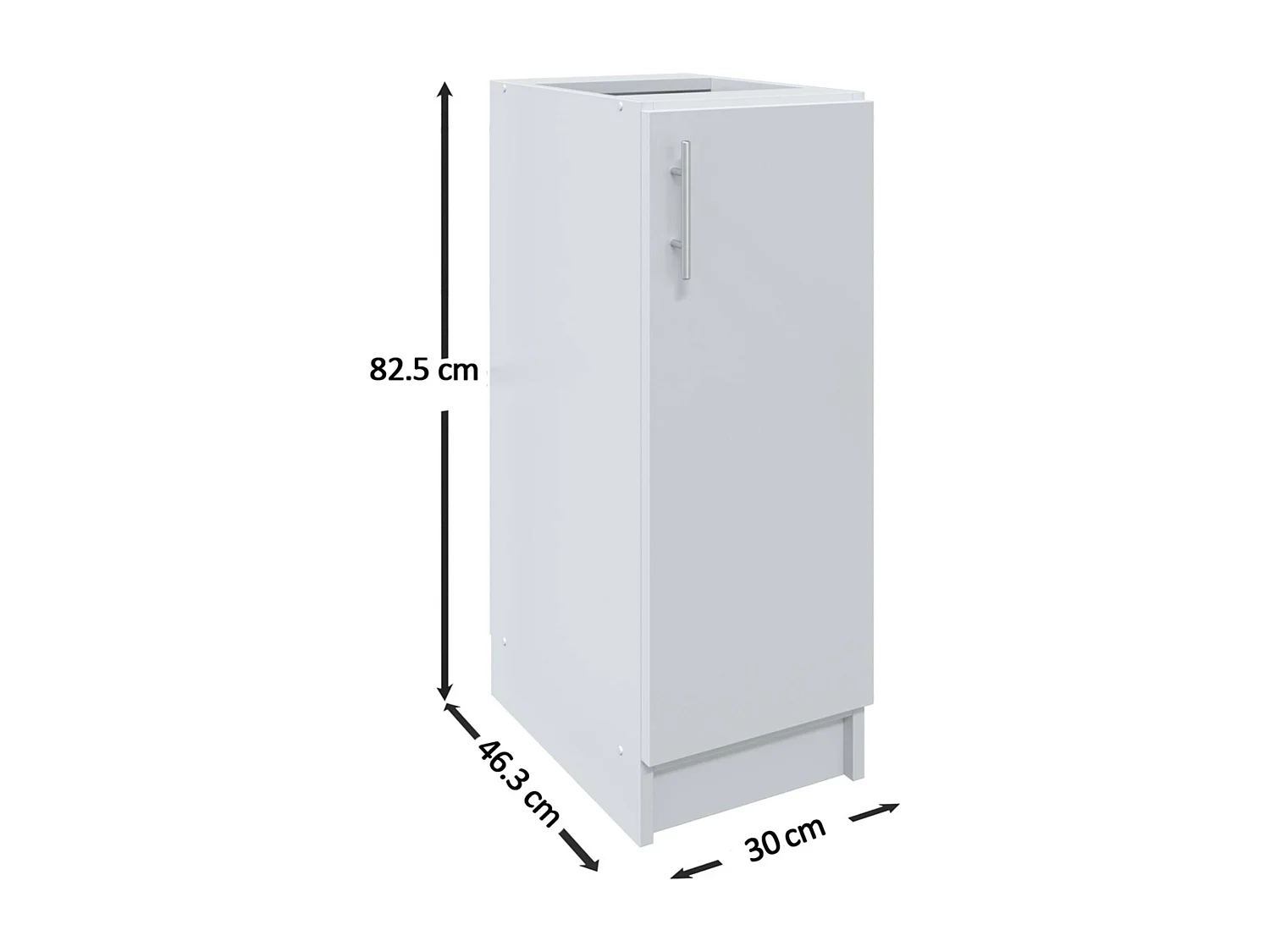 JD Greta Kitchen Base Unit 300mm Storage Cabinet With Door Shelf 30cm - Navy Blue Matt