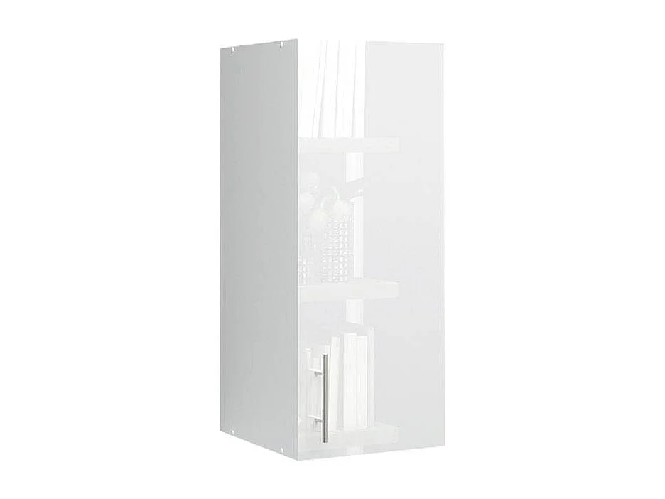 JD Greta Kitchen Wall Unit 300mm Storage Cabinet With Doors and Shelf 30cm - White Gloss