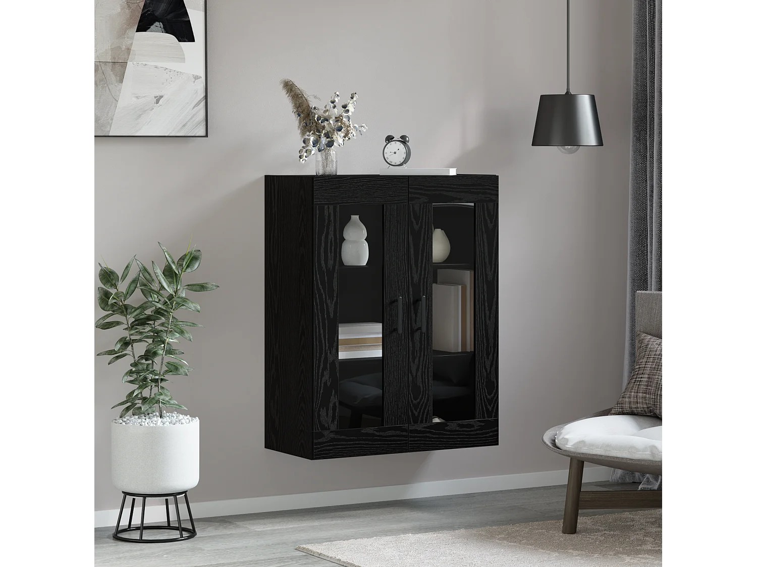 Berkfield Sideboard Black Oak 69.5 x 34 x 90 cm Engineered Wood