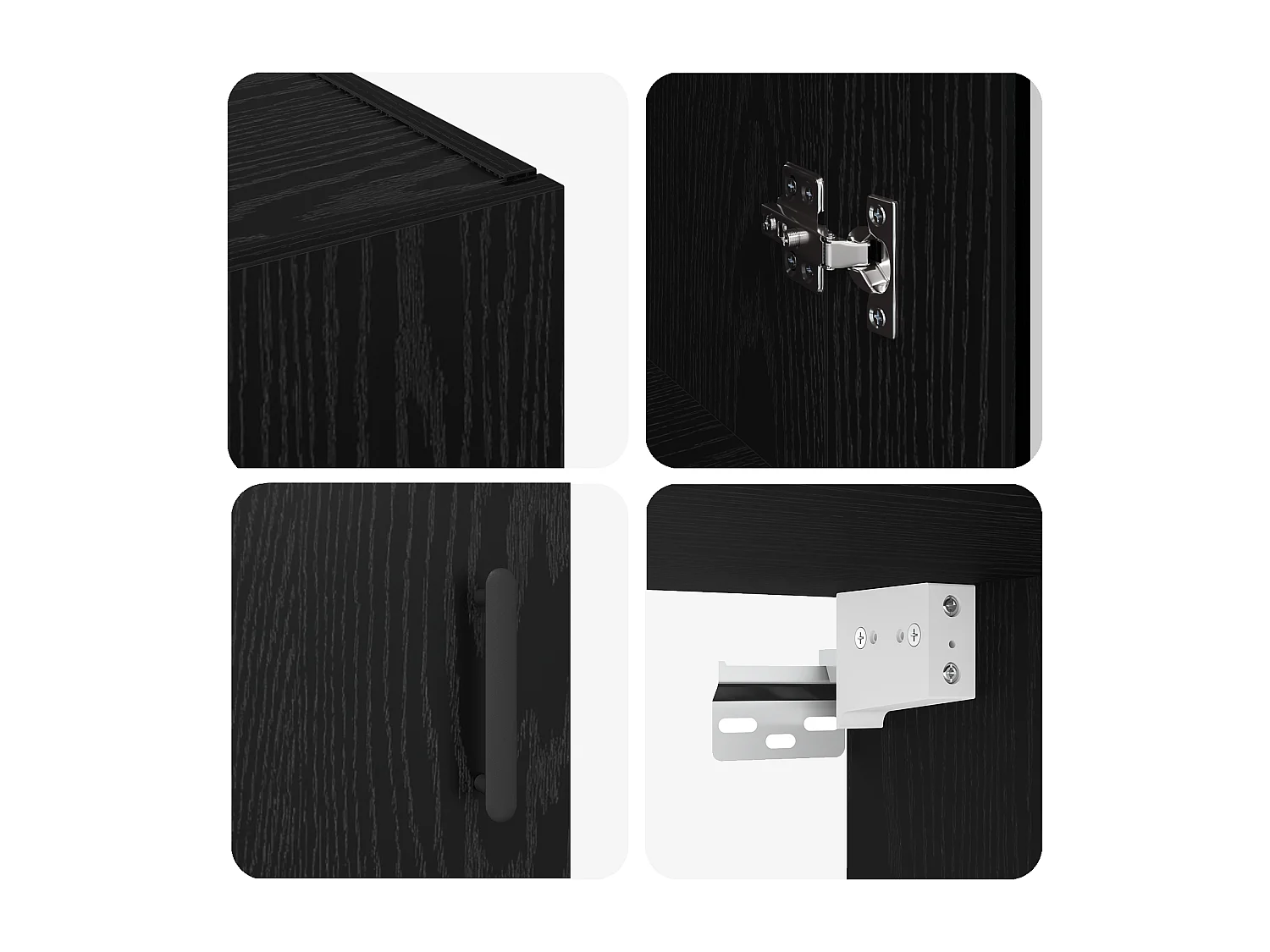 Berkfield Sideboard Black Oak 69.5 x 34 x 90 cm Engineered Wood