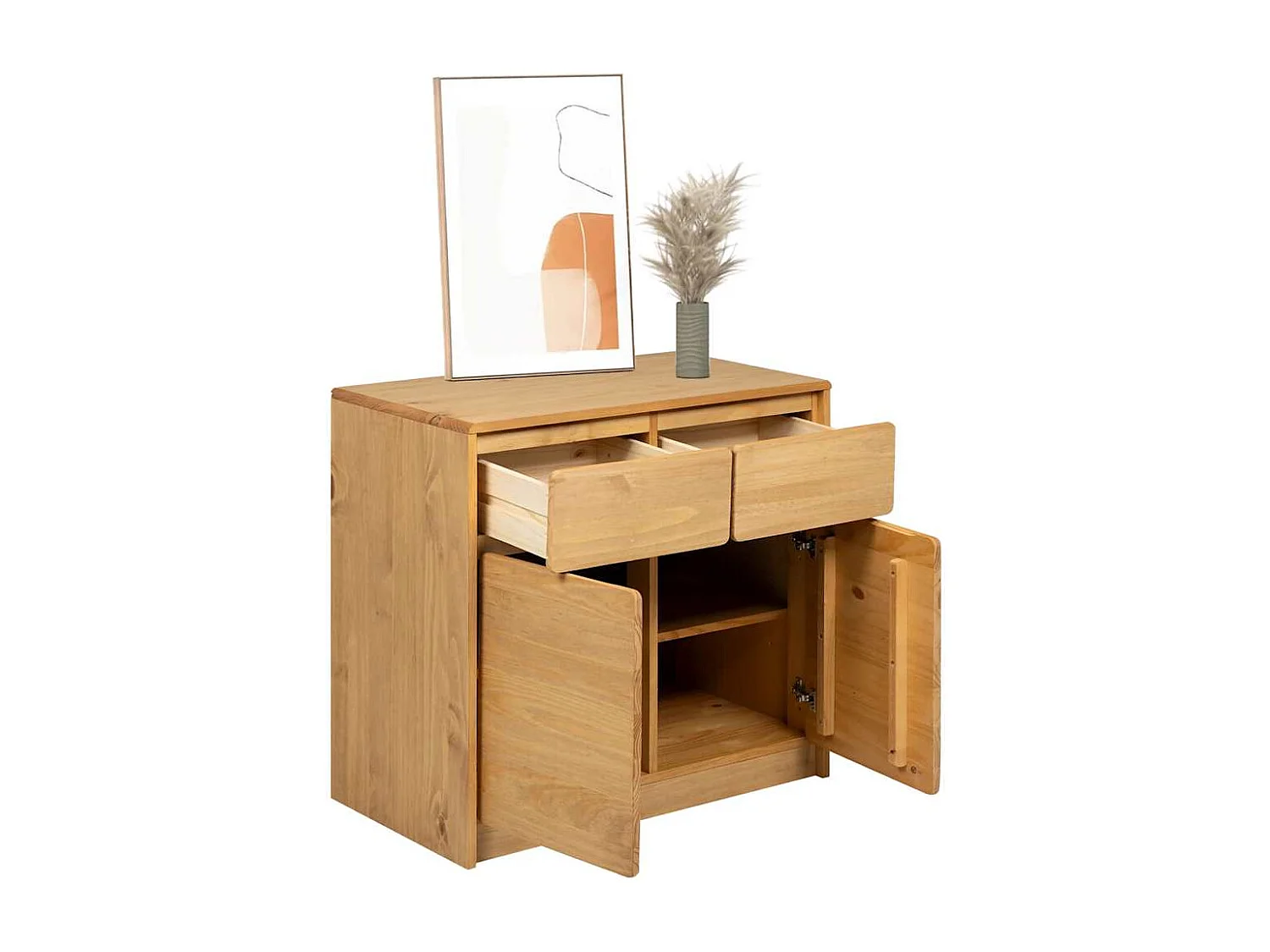 Berkfield Sideboard SAUDA Oak 80x43x75.5 cm Solid Wood Pine
