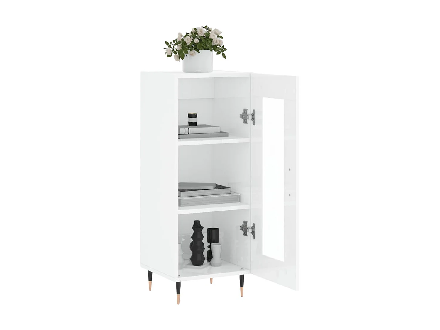 Berkfield Sideboard High Gloss White 34.5x34x90 cm Engineered Wood