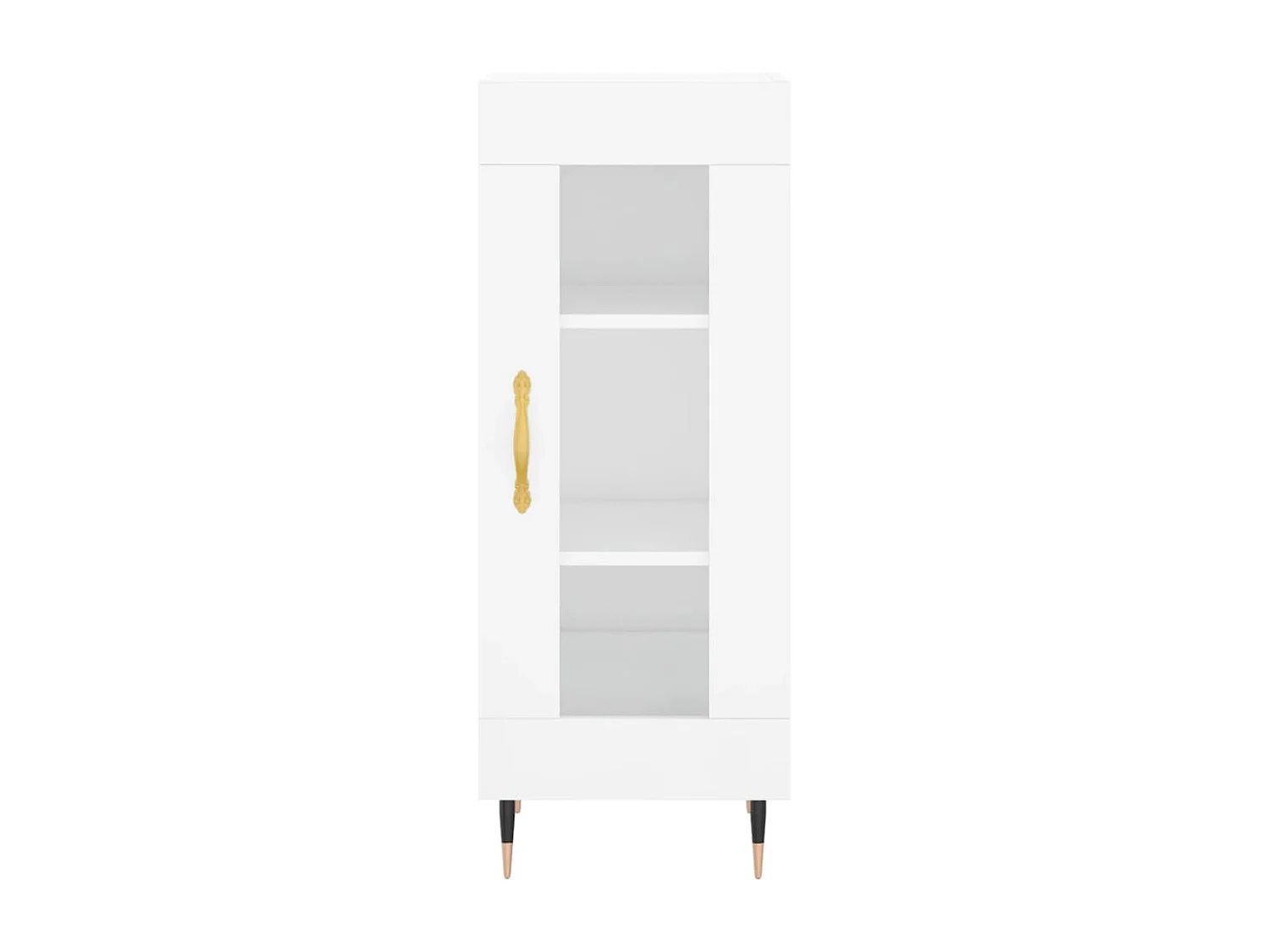 Berkfield Sideboard High Gloss White 34.5x34x90 cm Engineered Wood