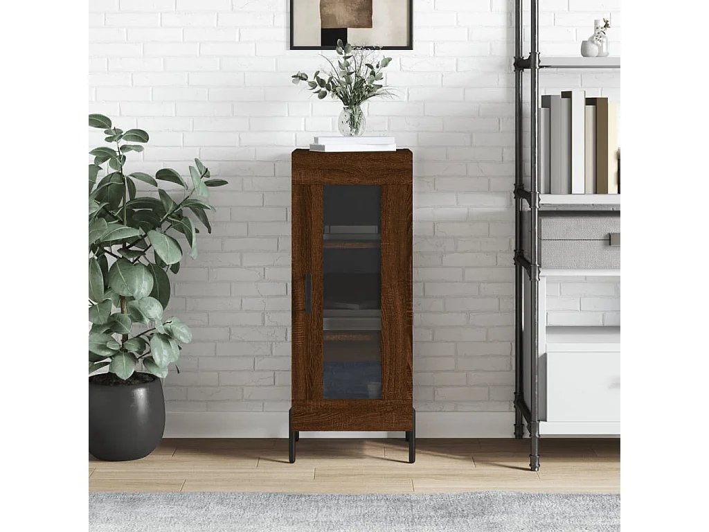 Berkfield Sideboard Brown Oak 34.5x34x90 cm Engineered Wood
