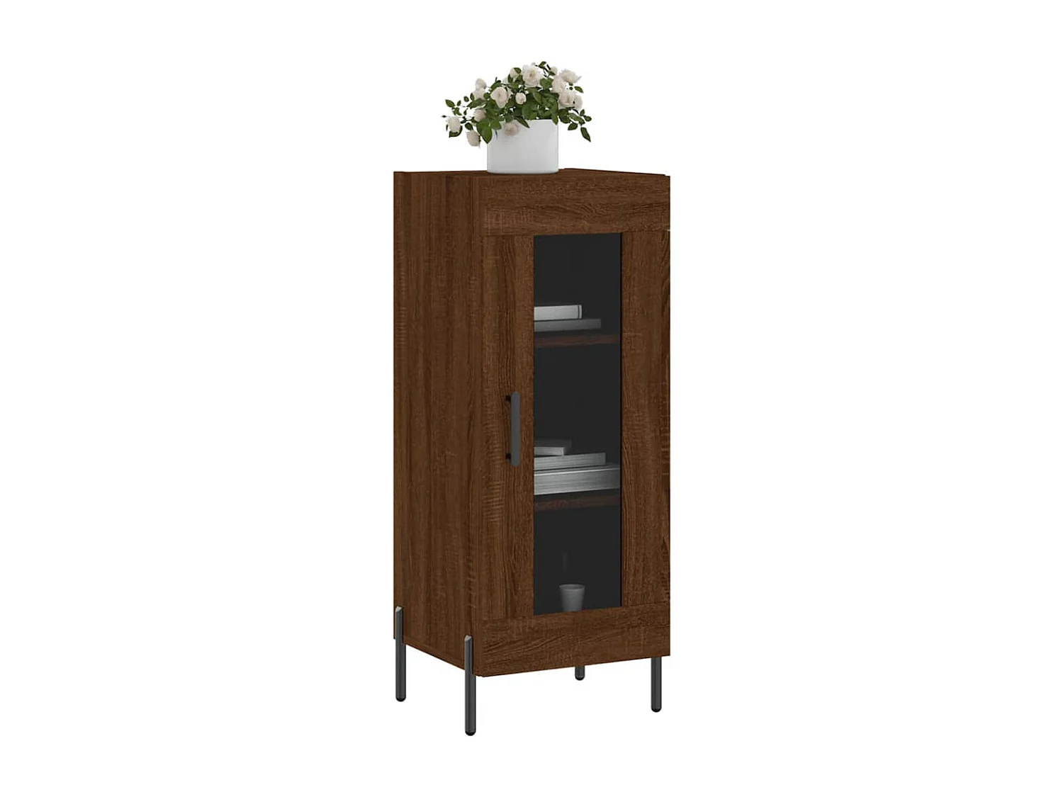 Berkfield Sideboard Brown Oak 34.5x34x90 cm Engineered Wood