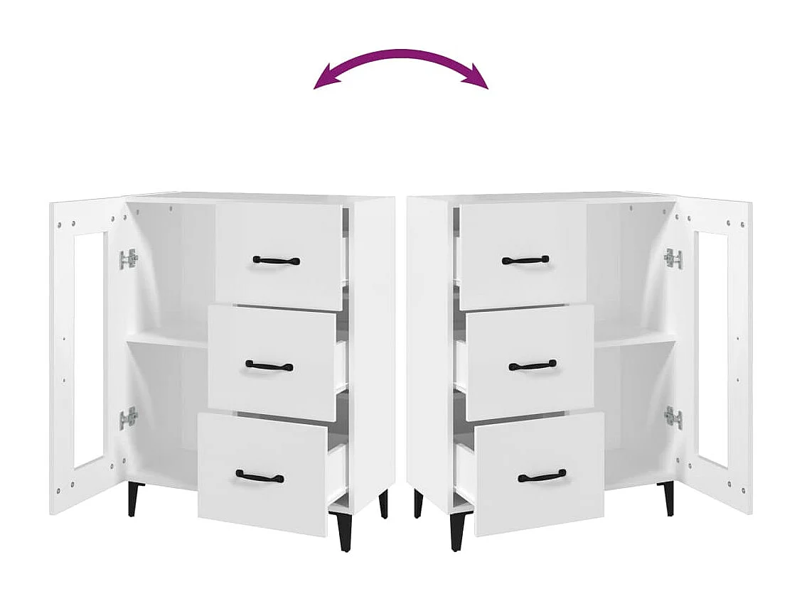 Berkfield Sideboard White 69.5x34x90 cm Engineered Wood
