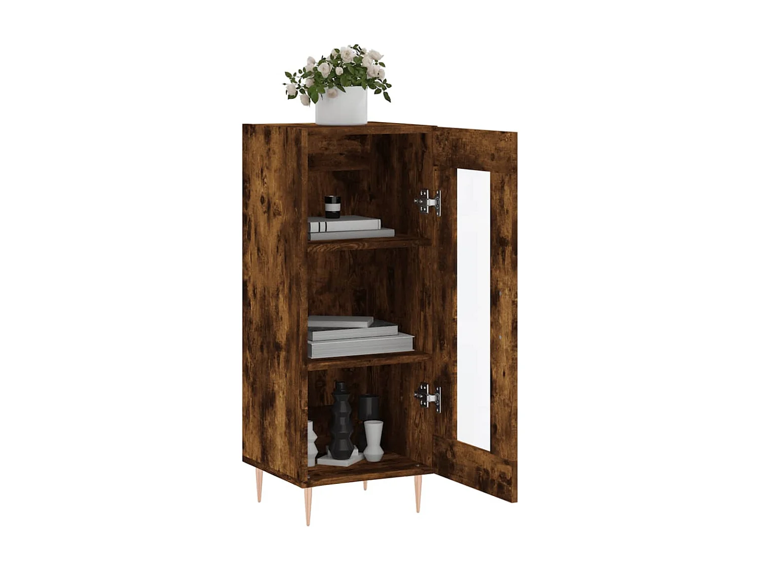 Berkfield Sideboard Smoked Oak 34.5x34x90 cm Engineered Wood
