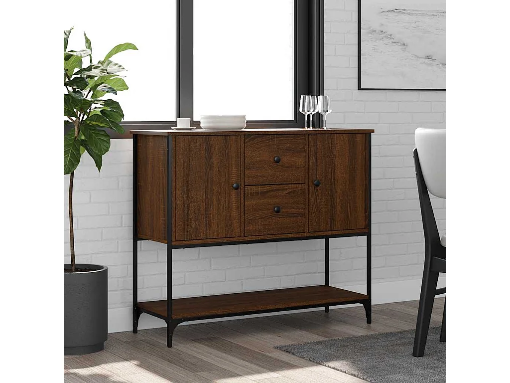 Berkfield Sideboard Brown Oak 100x36x85 cm Engineered Wood