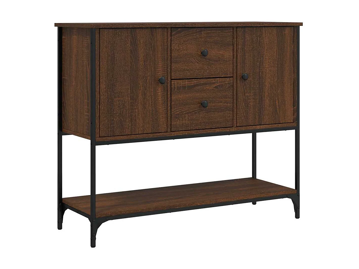Berkfield Sideboard Brown Oak 100x36x85 cm Engineered Wood