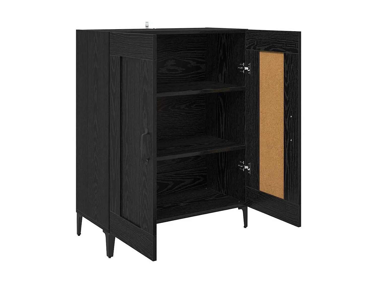 Berkfield Sideboard Black Oak 69.5 x 34 x 90 cm Engineered Wood