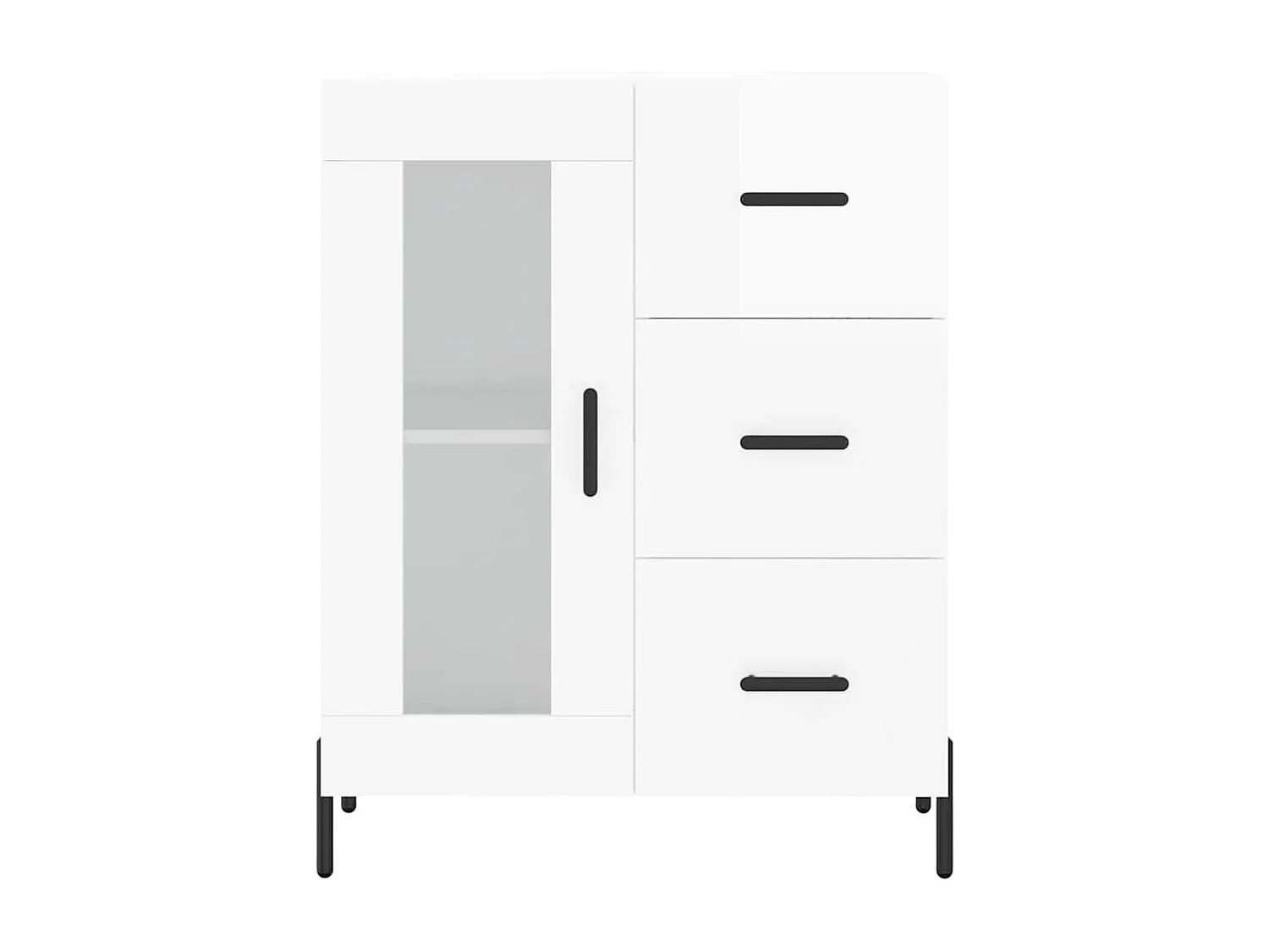 Berkfield Sideboard High Gloss White 69.5x34x90 cm Engineered Wood