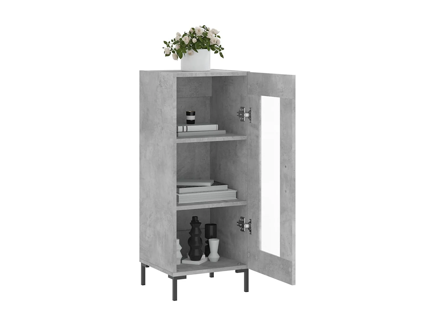 Berkfield Sideboard Concrete Grey 34.5x34x90 cm Engineered Wood