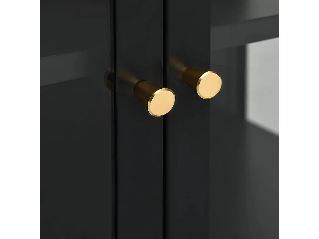 Berkfield Sideboard Black 105x35x70 cm Steel and Glass