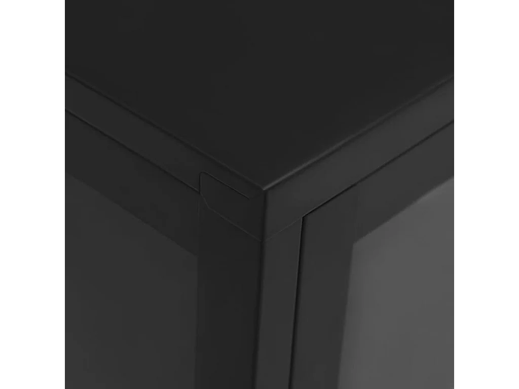 Berkfield Sideboard Black 105x35x70 cm Steel and Glass