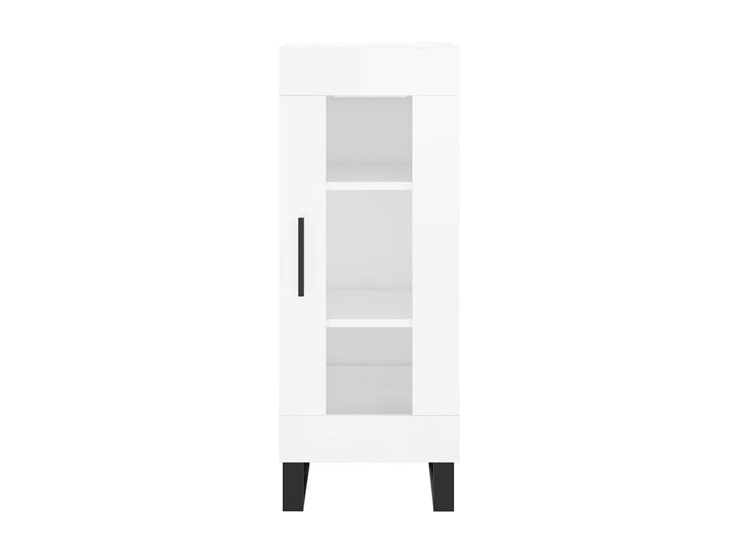 Berkfield Sideboard High Gloss White 34.5x34x90 cm Engineered Wood