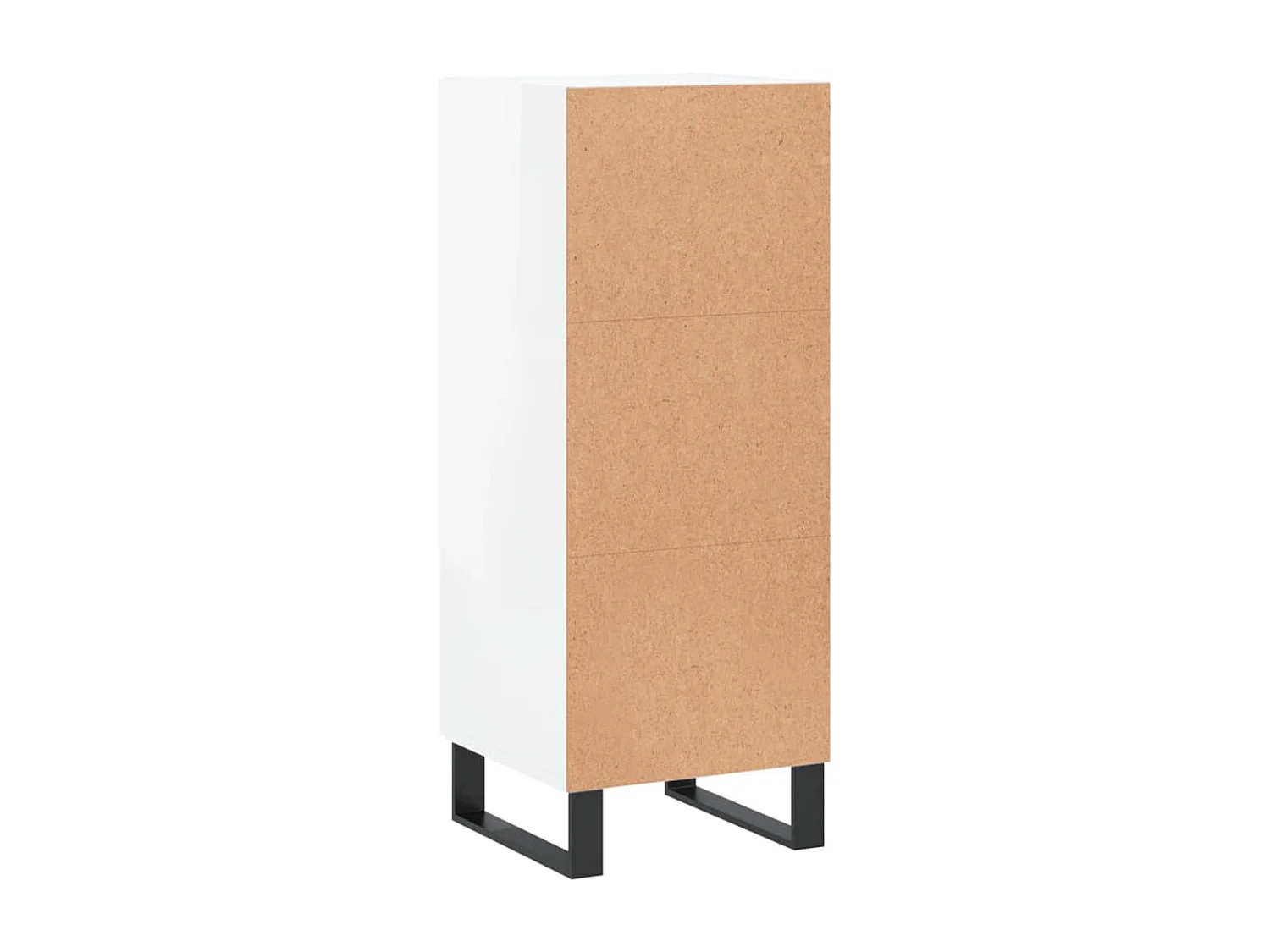 Berkfield Sideboard High Gloss White 34.5x34x90 cm Engineered Wood
