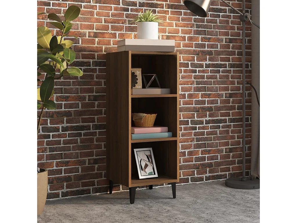 Berkfield Sideboard Brown Oak 34.5x32.5x90 cm Engineered Wood