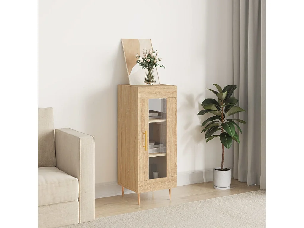 Berkfield Sideboard Sonoma Oak 34.5x34x90 cm Engineered Wood