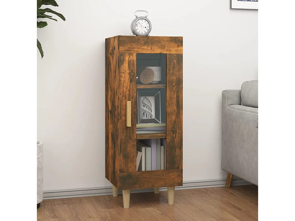 Berkfield Sideboard Smoked Oak 34.5x34x90 cm Engineered Wood