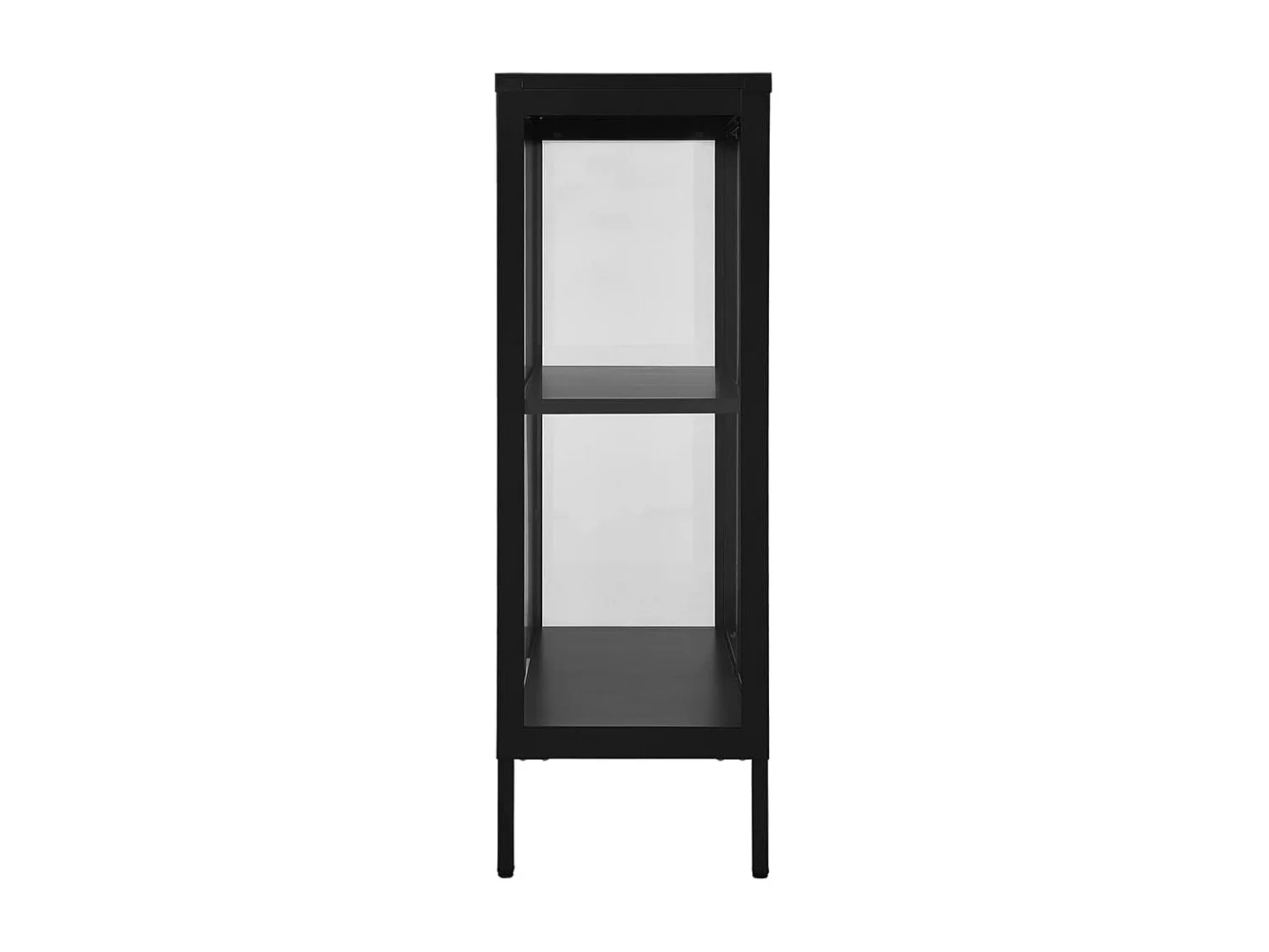 Berkfield Sideboard Black 75x35x105 cm Steel and Glass