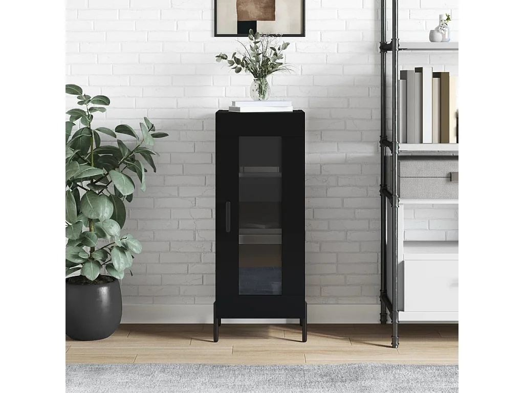 Berkfield Sideboard Black 34.5x34x90 cm Engineered Wood