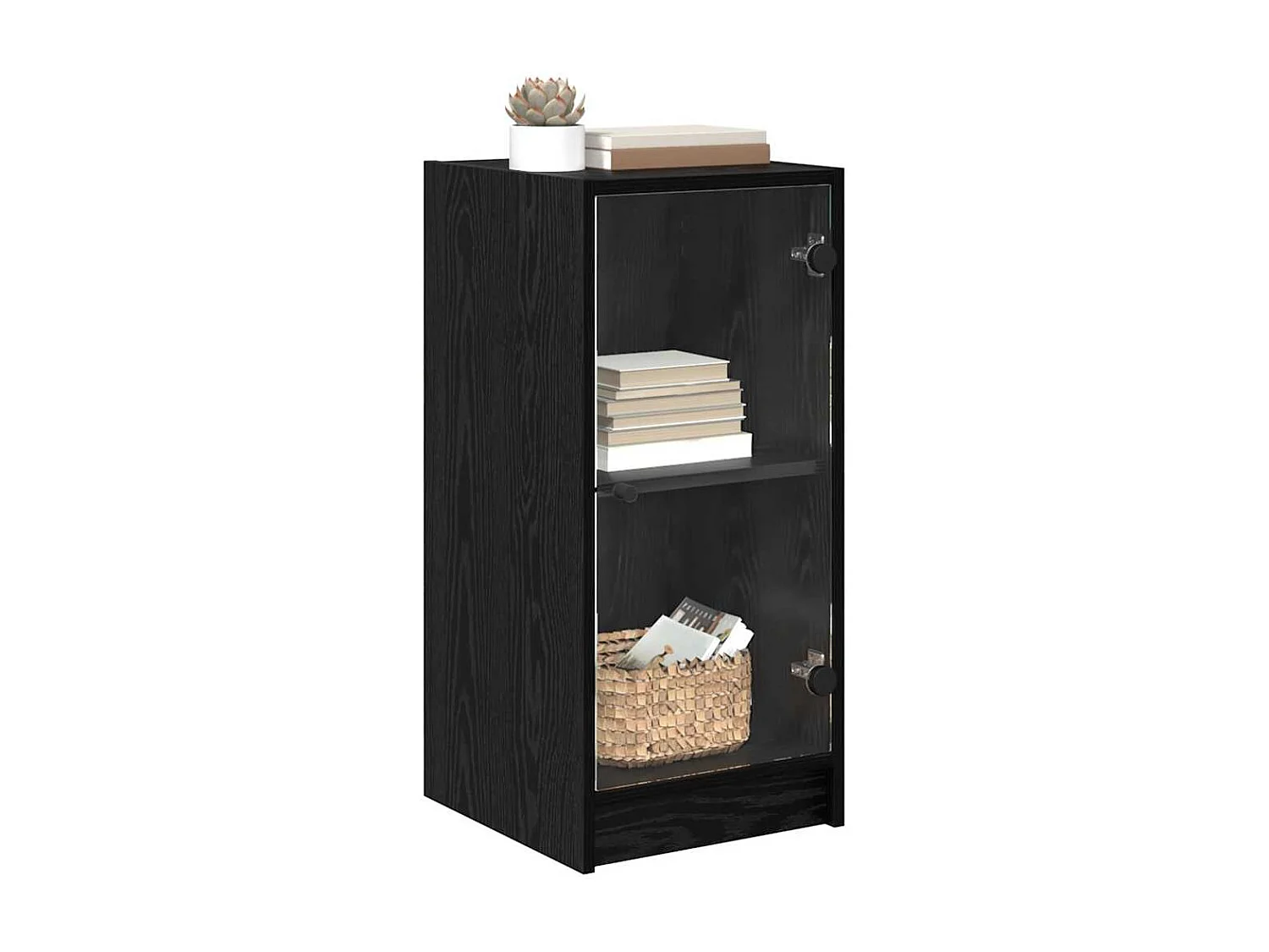 Berkfield Sideboard Black oak 35 x 37 x 76 cm Engineered wood