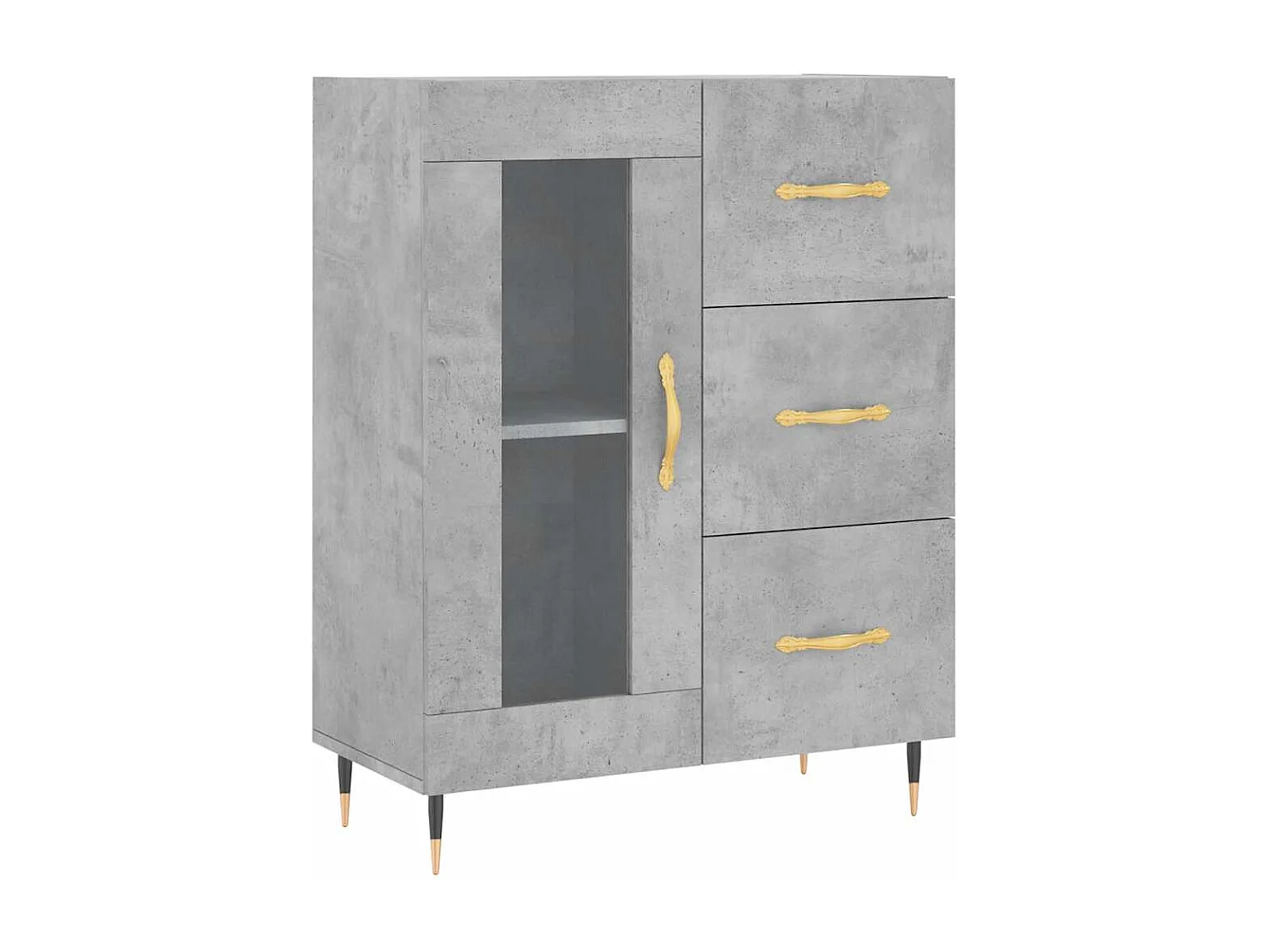 Berkfield Sideboard Concrete Grey 69.5x34x90 cm Engineered Wood