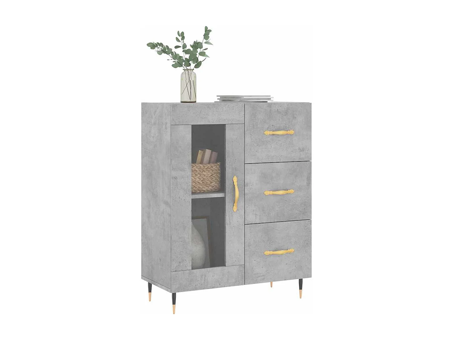 Berkfield Sideboard Concrete Grey 69.5x34x90 cm Engineered Wood