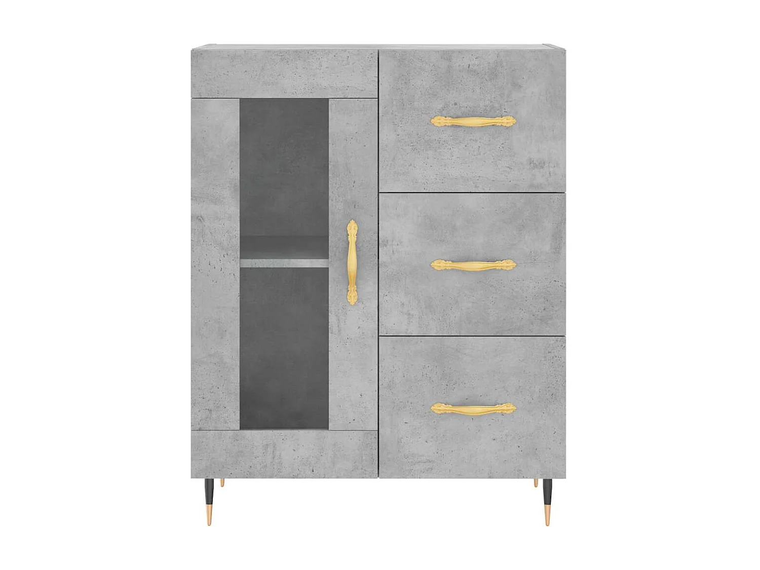 Berkfield Sideboard Concrete Grey 69.5x34x90 cm Engineered Wood