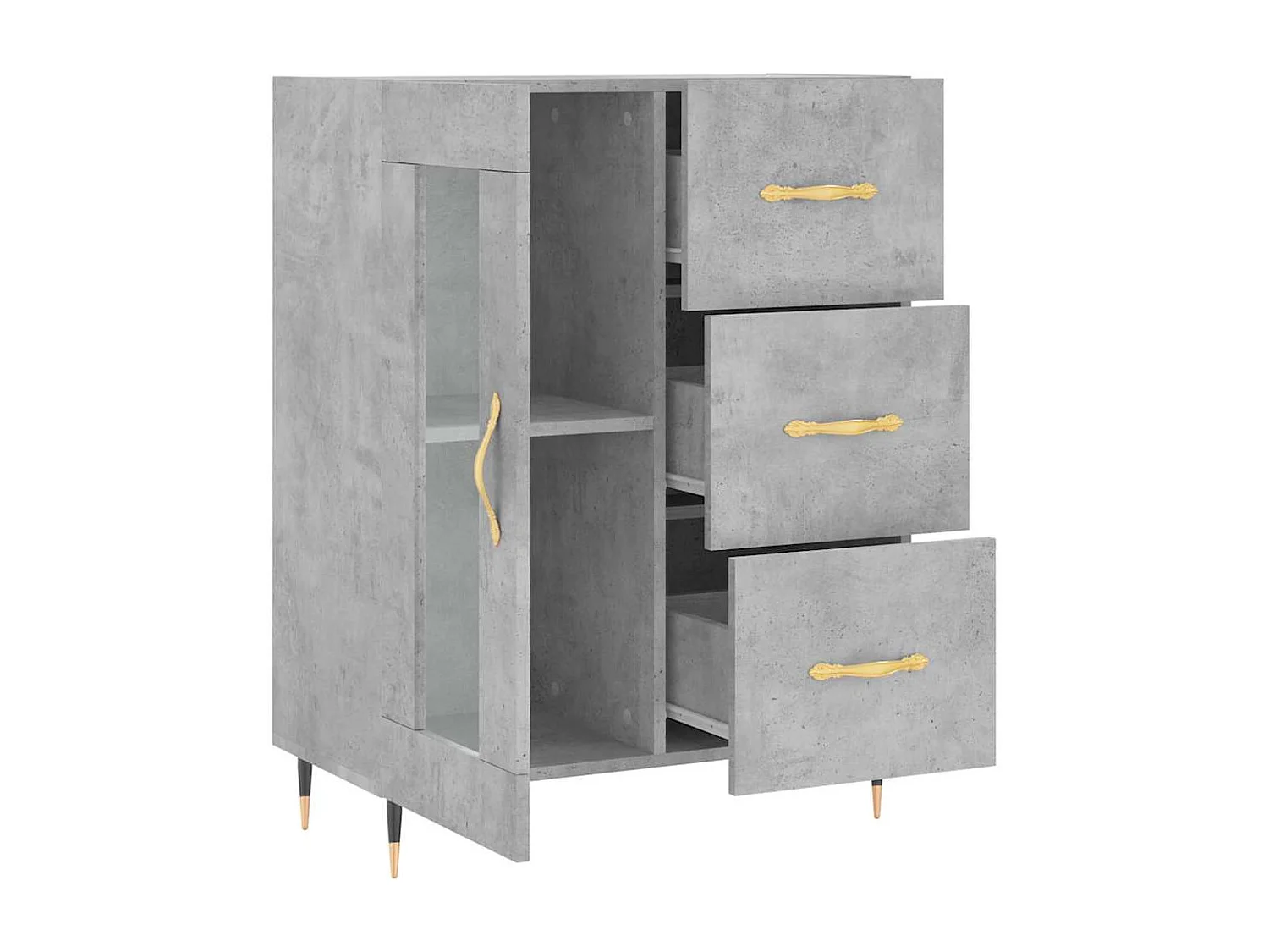 Berkfield Sideboard Concrete Grey 69.5x34x90 cm Engineered Wood