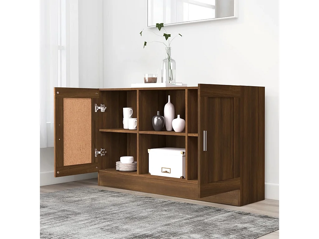 Berkfield Sideboard Brown Oak 120x30.5x70 cm Engineered Wood