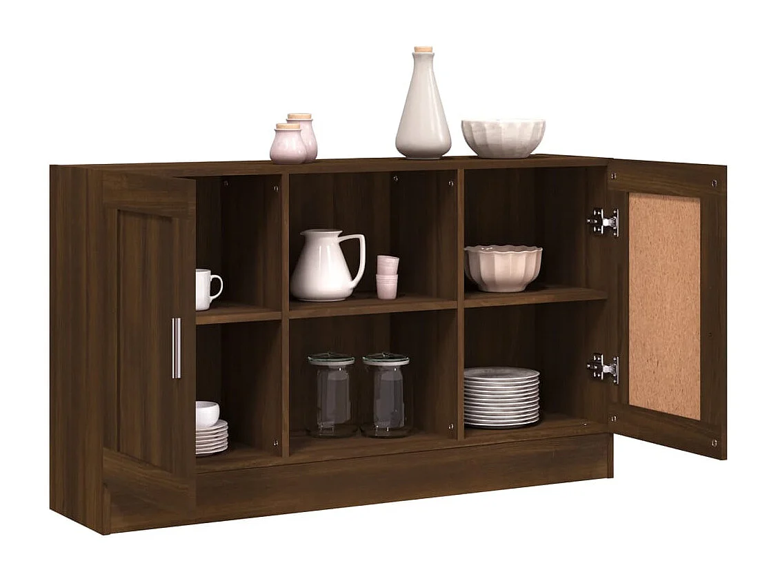 Berkfield Sideboard Brown Oak 120x30.5x70 cm Engineered Wood