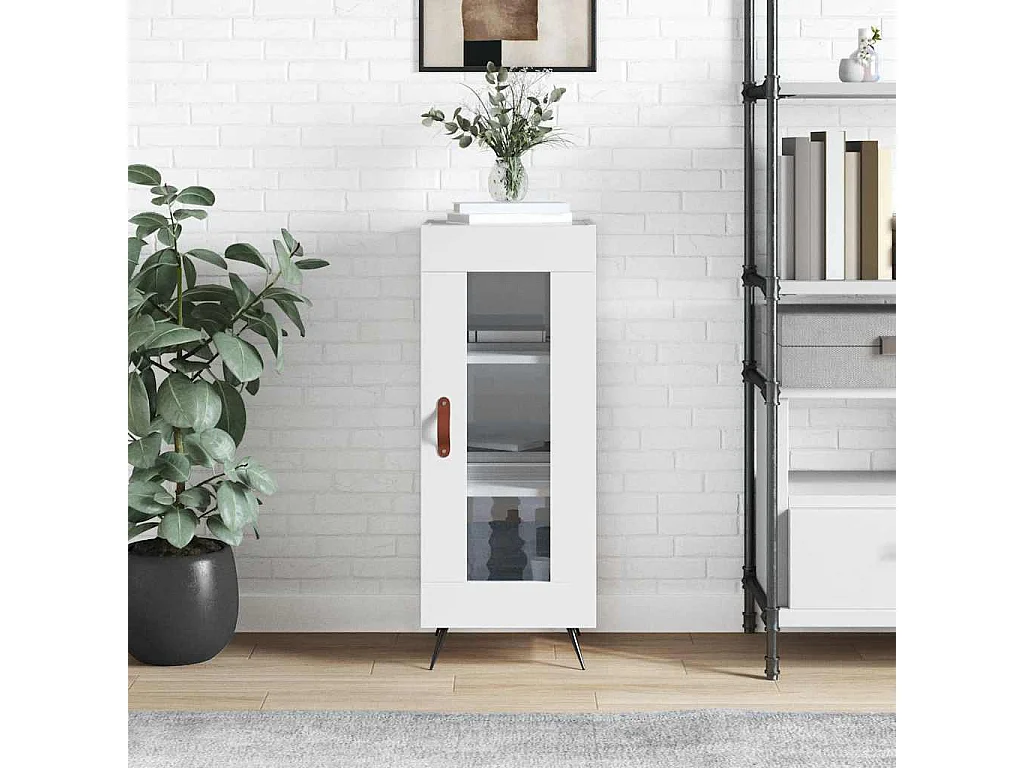 Berkfield Sideboard High Gloss White 34.5x34x90 cm Engineered Wood