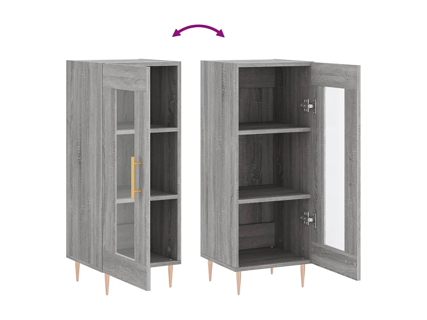 Berkfield Sideboard Grey Sonoma 34.5x34x90 cm Engineered Wood
