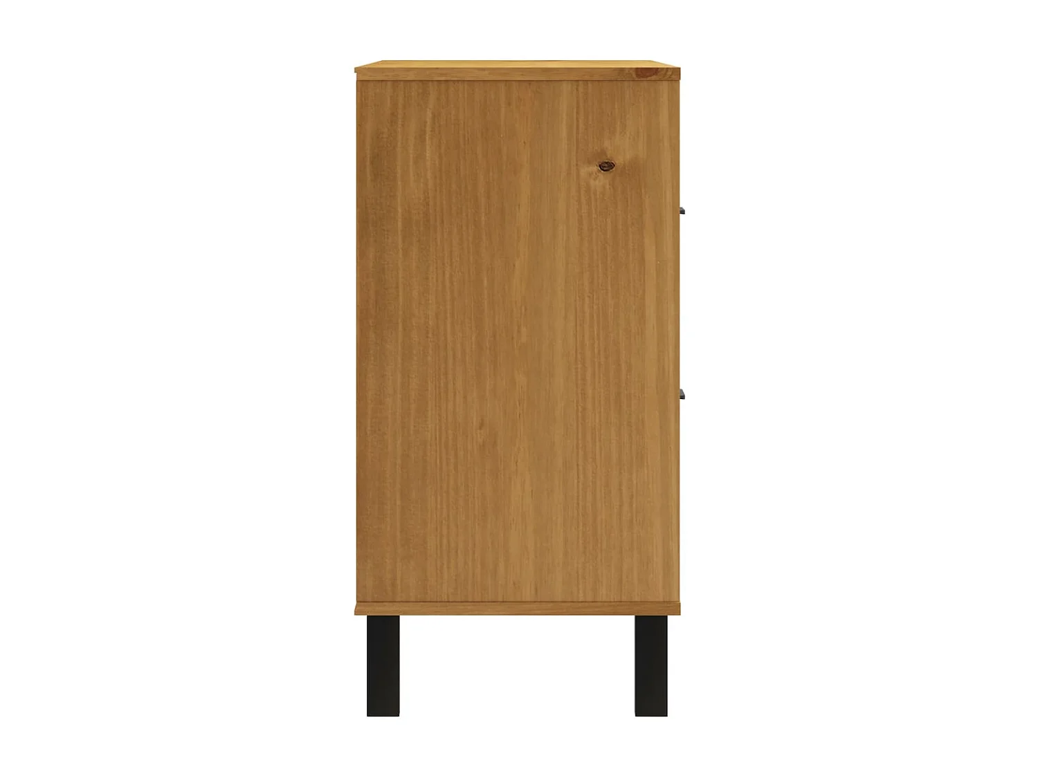 Berkfield Sideboard with Glass Door FLAM 80x40x80 cm Solid Wood Pine