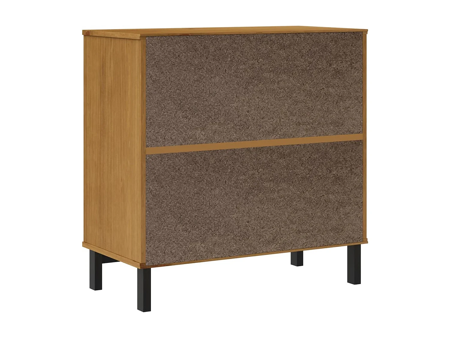 Berkfield Sideboard with Glass Door FLAM 80x40x80 cm Solid Wood Pine