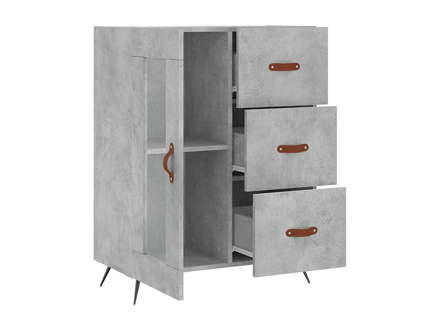 Berkfield Sideboard Concrete Grey 69.5x34x90 cm Engineered Wood