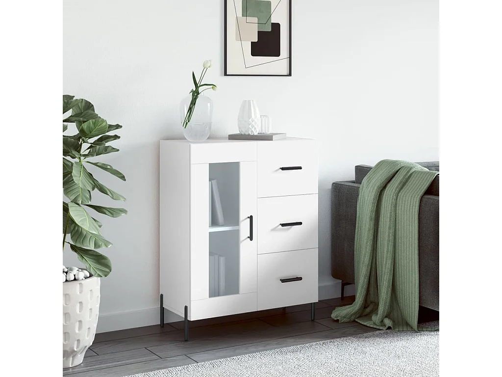 Berkfield Sideboard White 69.5x34x90 cm Engineered Wood
