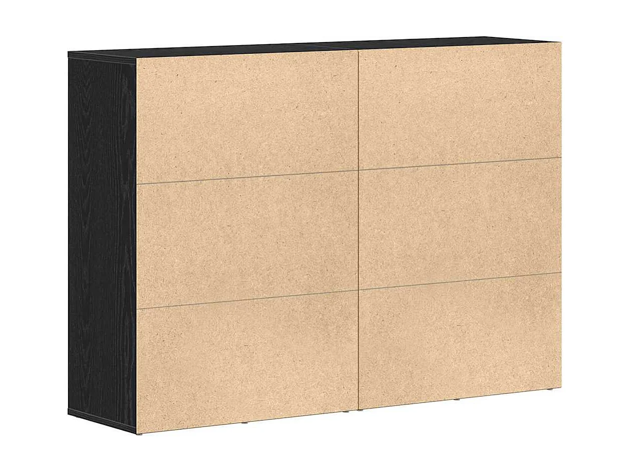 Berkfield Sideboard 2 pcs Black Oak 60 x 31 x 84 cm Engineered Wood