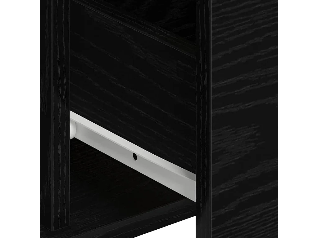 Berkfield Sideboard 2 pcs Black Oak 60 x 31 x 84 cm Engineered Wood