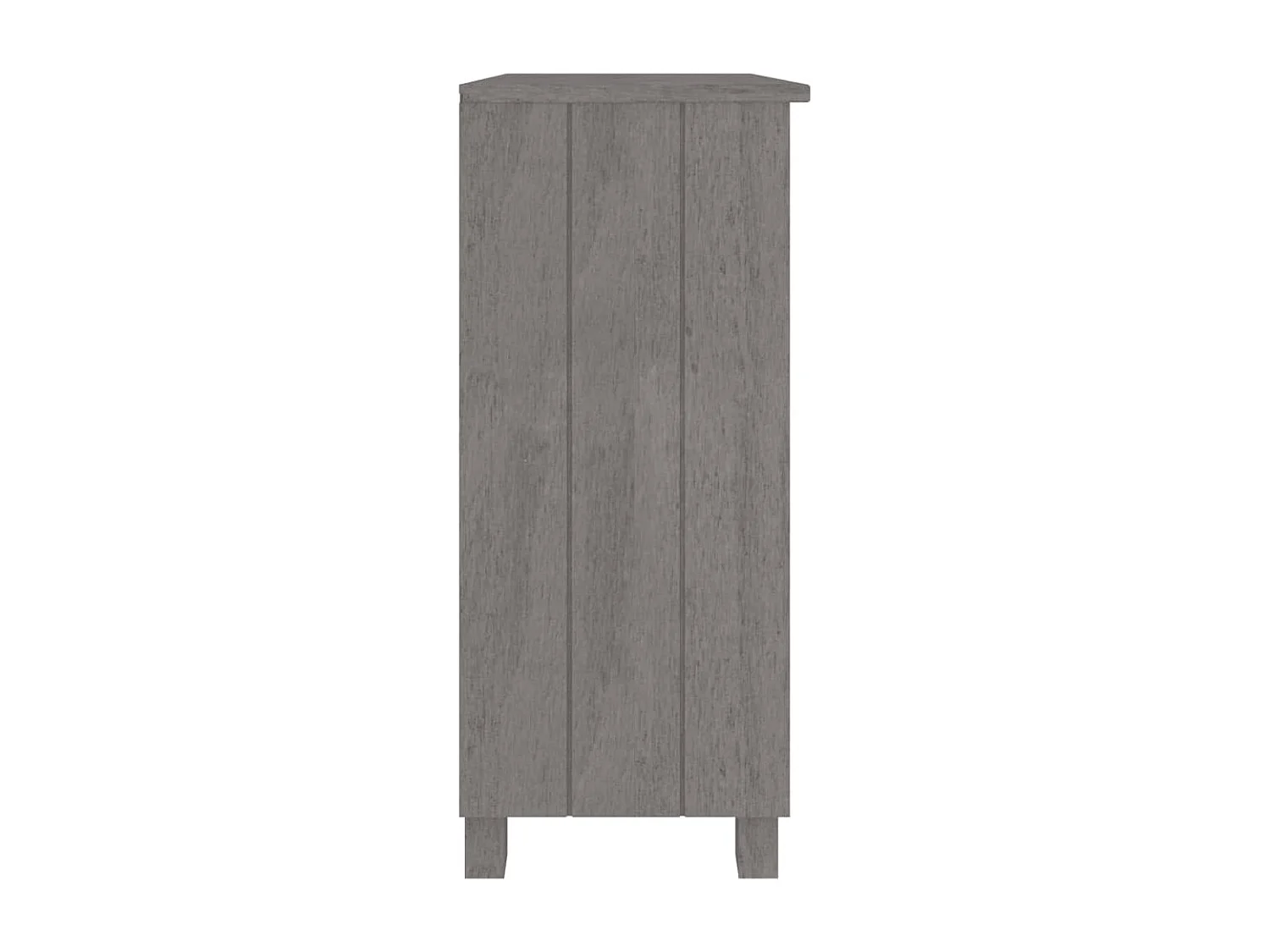 Berkfield Sideboard HAMAR Light Grey 85x35x80 cm Solid Wood Pine