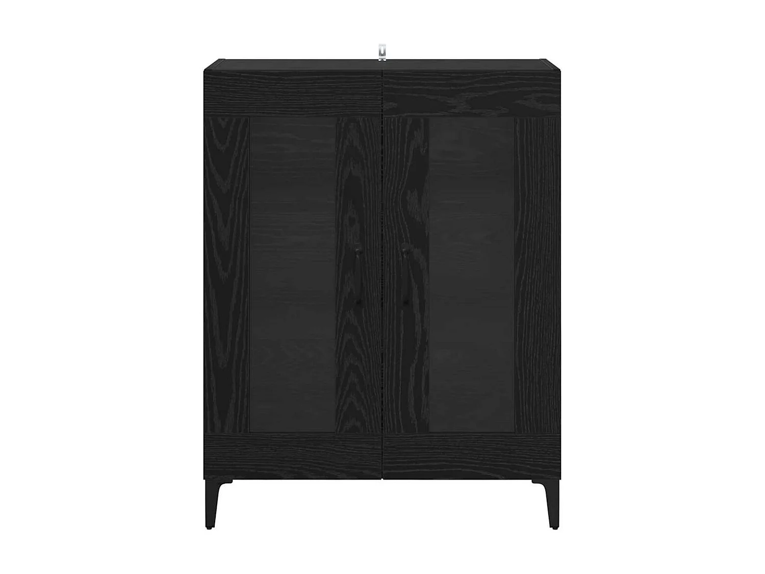 Berkfield Sideboard Black Oak 69.5 x 34 x 90 cm Engineered Wood and Iron